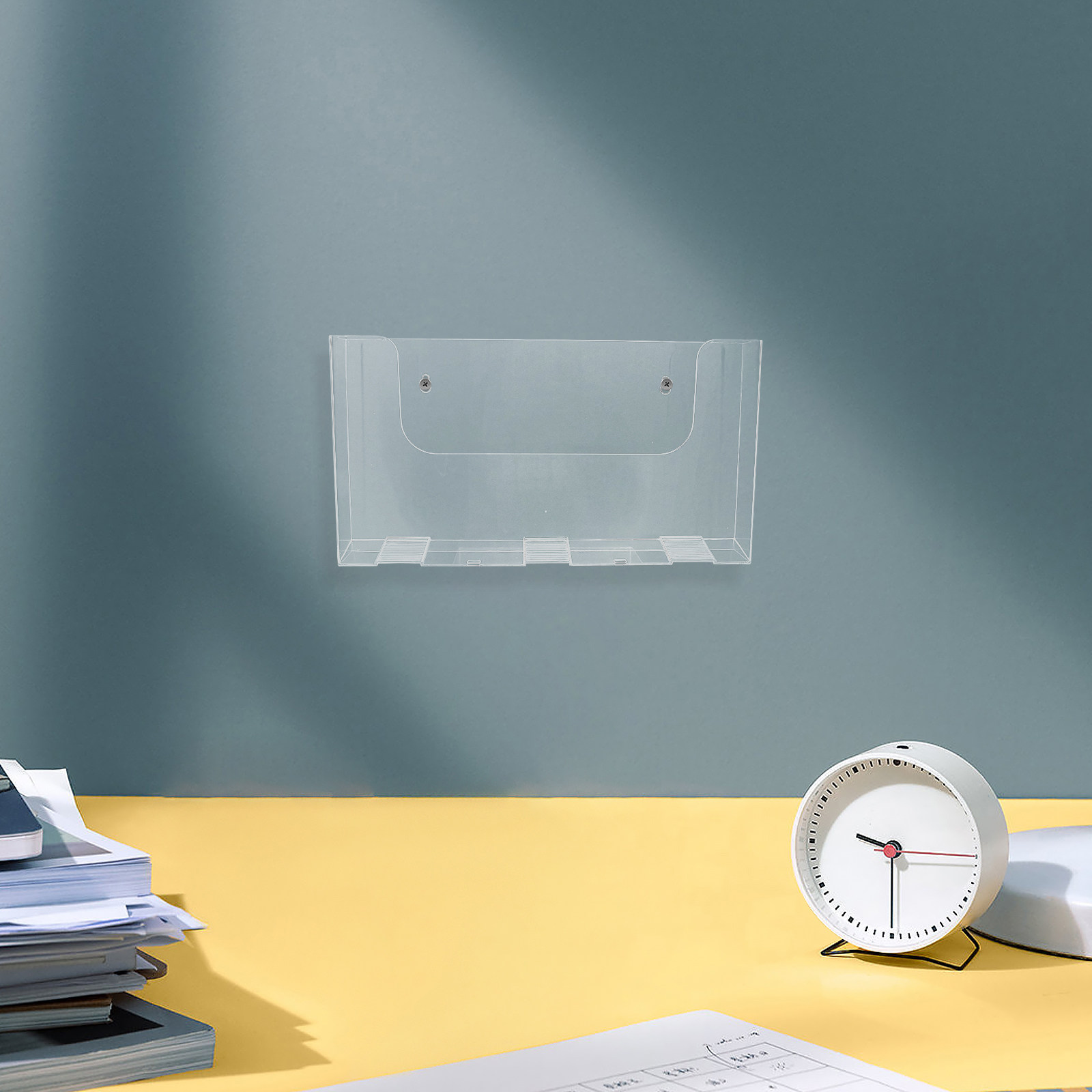 Magazine Holder Rack - 아크릴 벽걸이 파일 정리대 2개 세트,