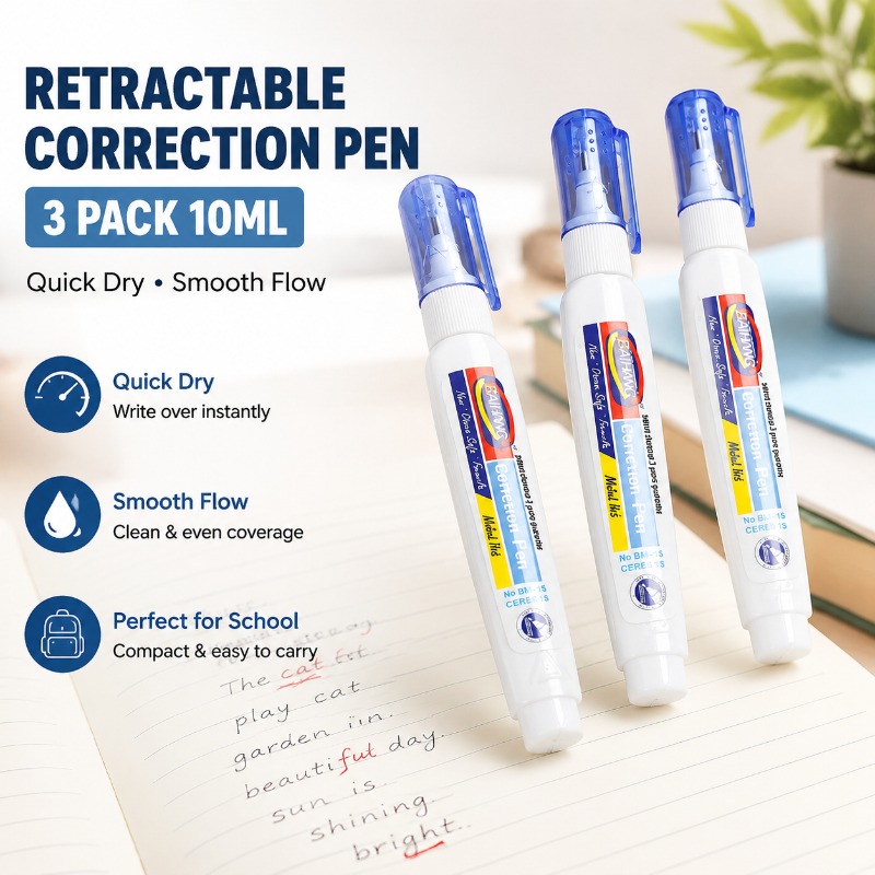 Correction Pen Fine - 퀵 드라이 수정액 화이트 아웃 액체