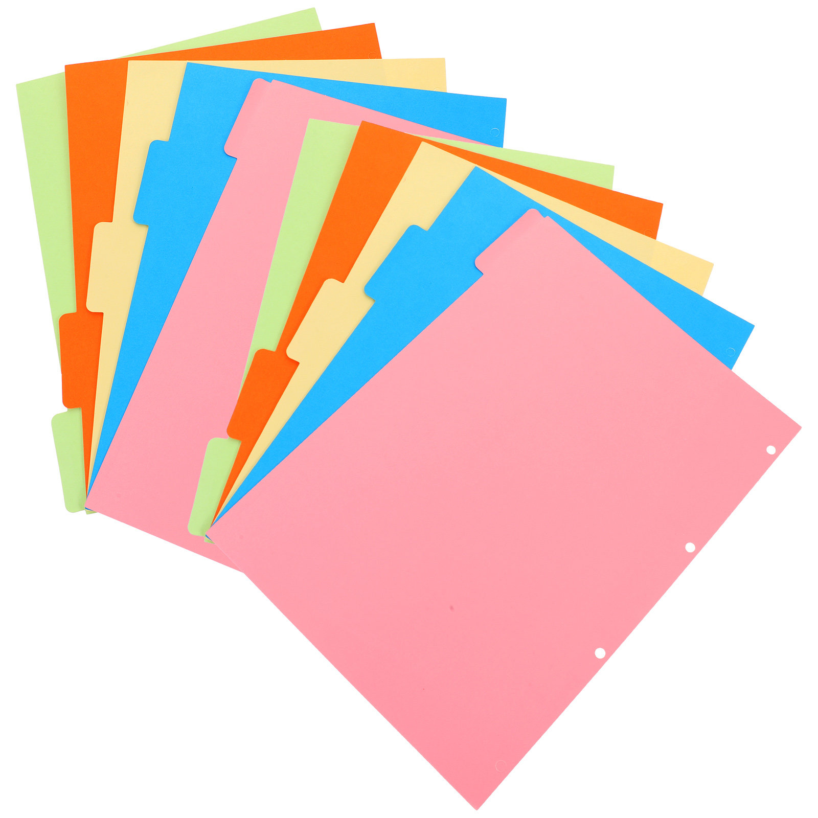 Tab Divider A4 - 2세트의 컬러 바인더 분리대, 4구멍 A4