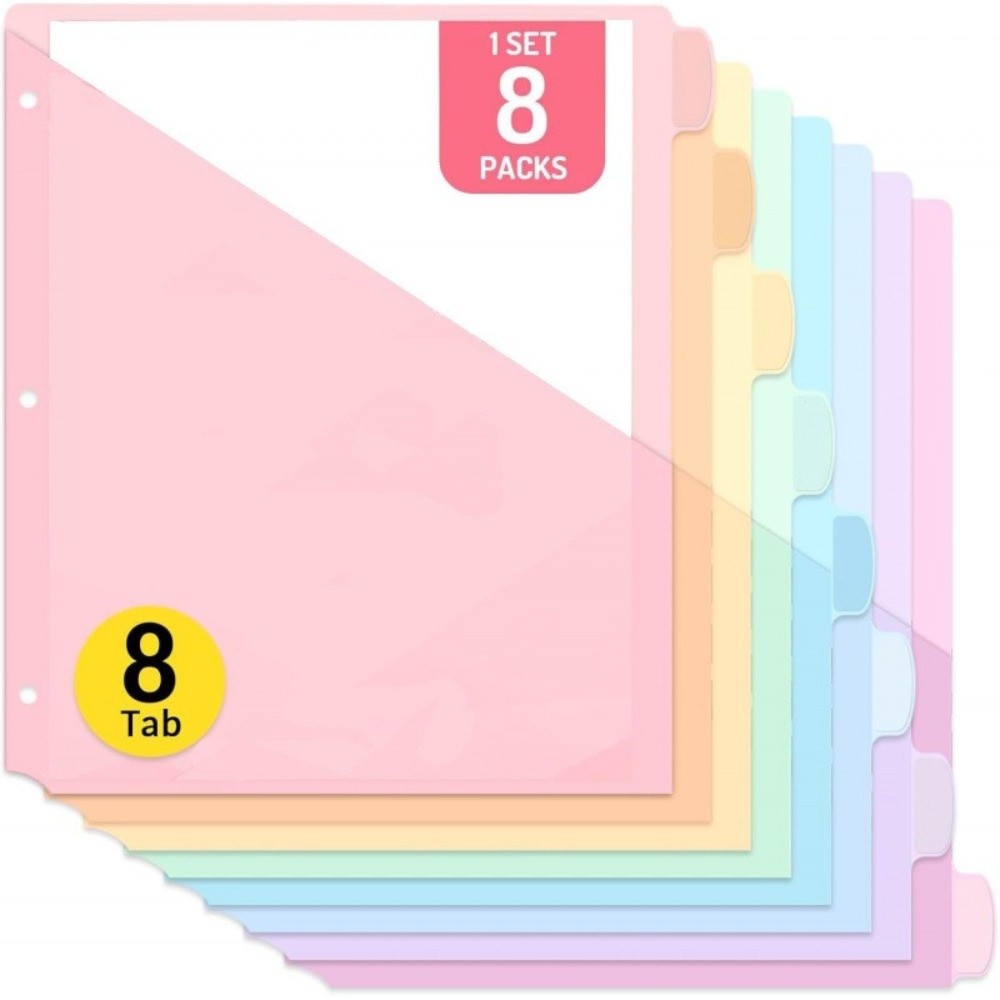 Tab Divider A4 - A4 사이즈 파스텔 색상 바인더 분리대