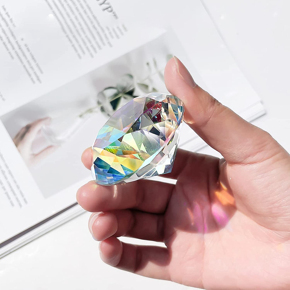 AB46-2PCS 50mm/2인치 AB 컬러 면처리 다 - Paper Weight Crystal 리뷰 및 가격