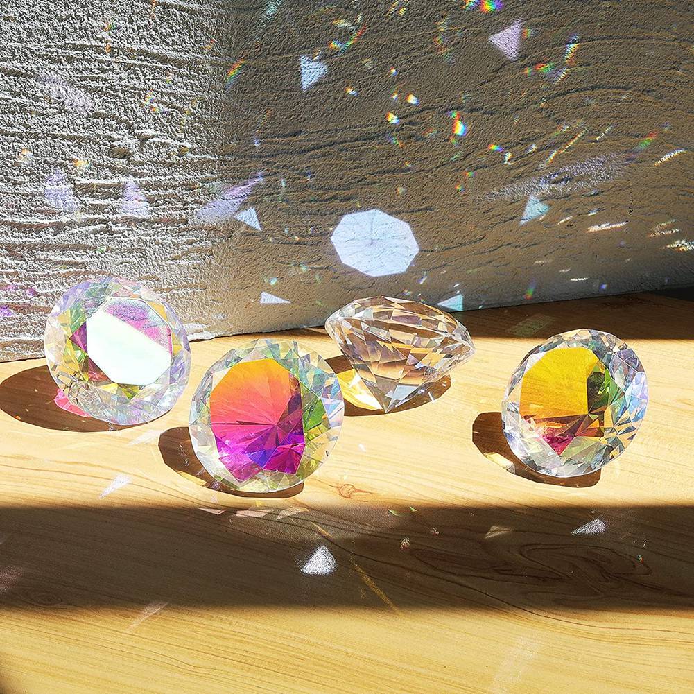 AB46-2PCS 50mm/2인치 AB 컬러 면처리 다 - Paper Weight Crystal 리뷰 및 가격