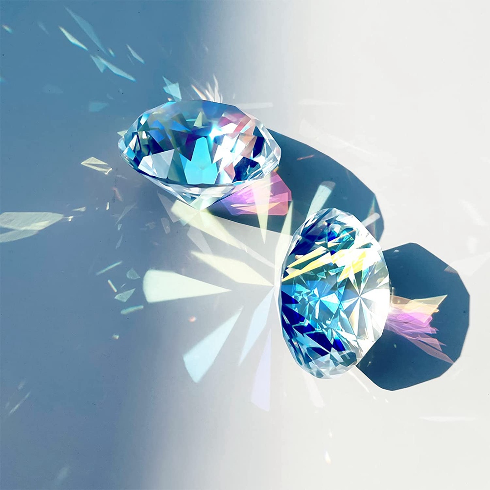 AB46-2PCS 50mm/2인치 AB 컬러 면처리 다 - Paper Weight Crystal 리뷰 및 가격