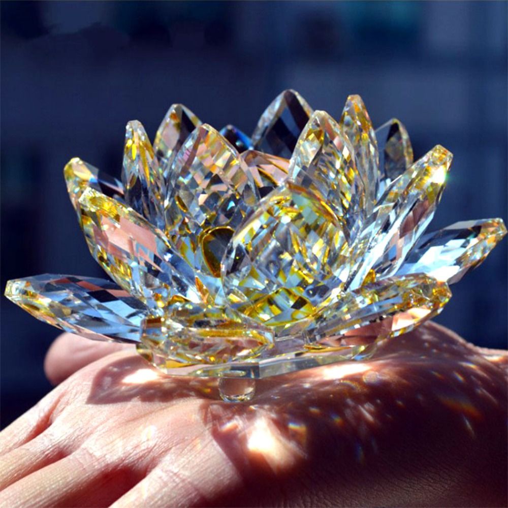크리스탈 연꽃 입상, 홈 웨딩 장식, 유리 공예 컬렉션 - Paper Weight Crystal 리뷰 및 가격