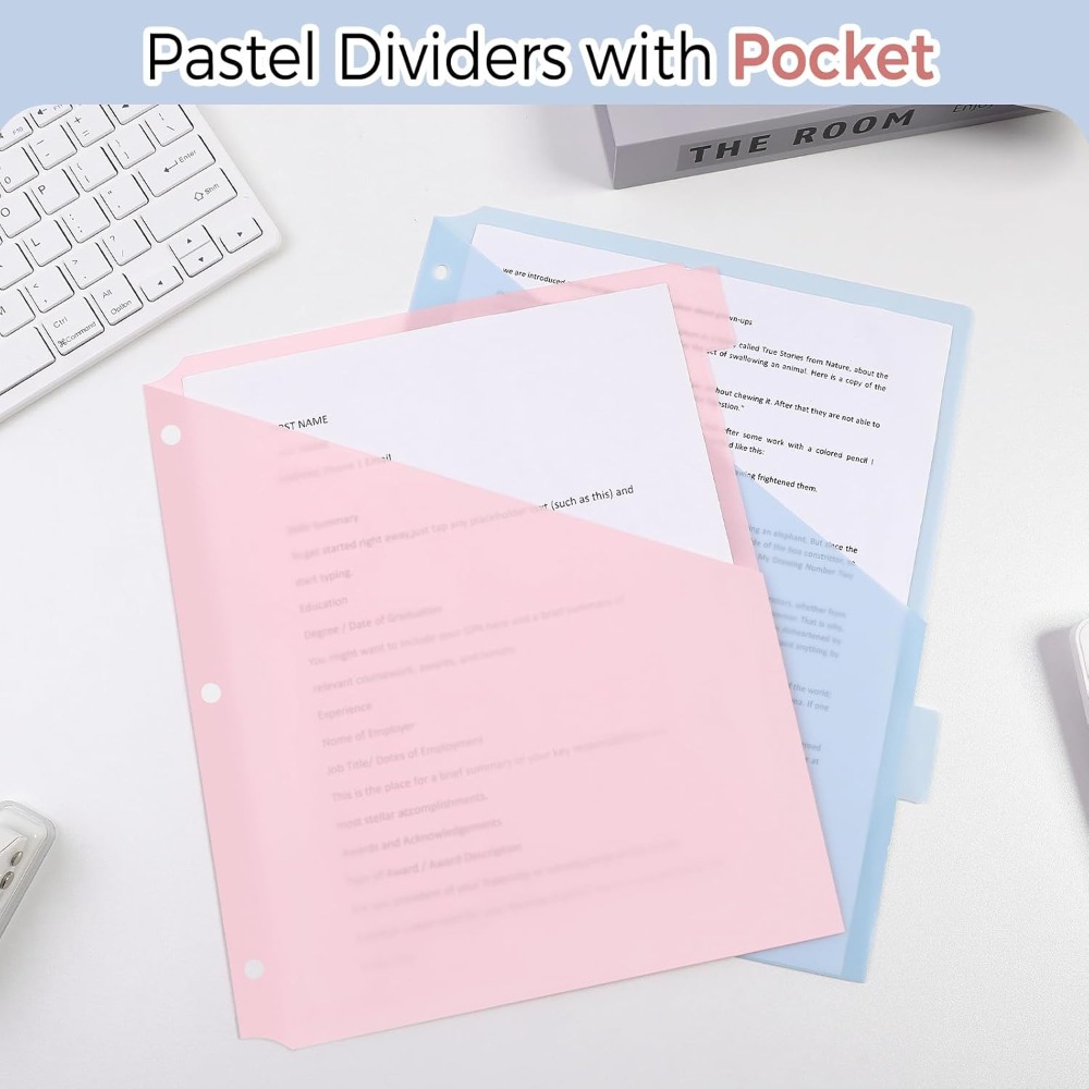 A4 사이즈 파스텔 색상 바인더 분리대 8개, 3링 바 - Tab Divider A4 리뷰 및 가격